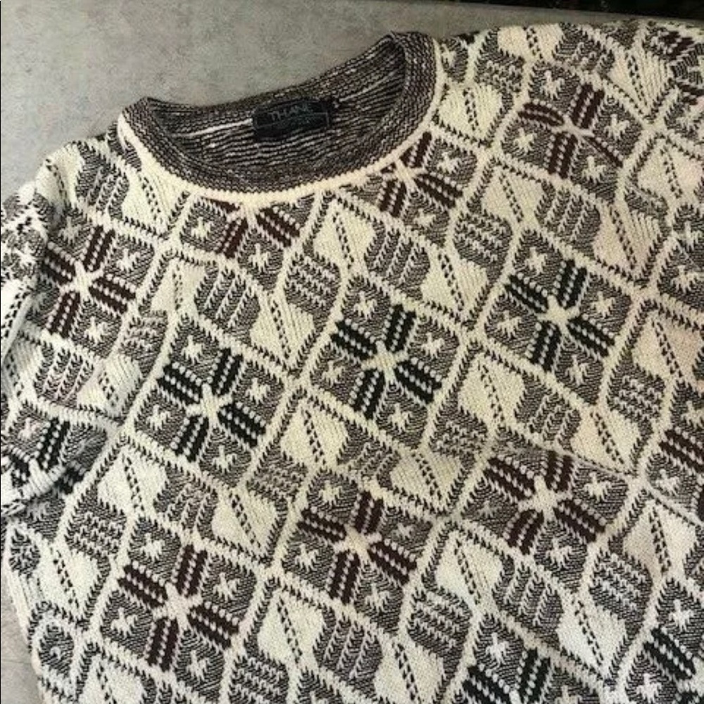 Thane vintage diamond geometric sweater